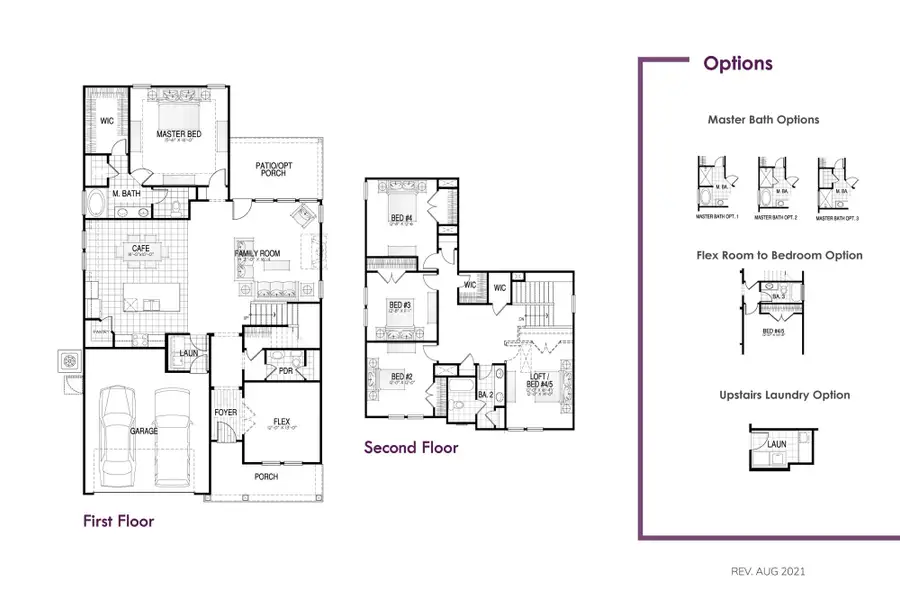 2D floor plan layout for the Grant by Hunter Quinn Homes in Charleston County Homes, North Charleston, SC (Image 3).