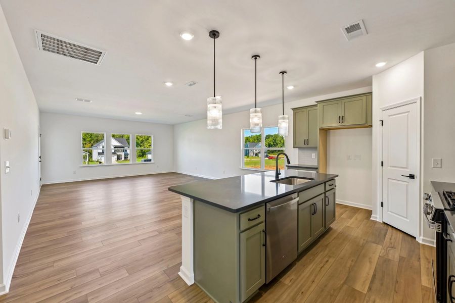 Kitchen featuring the AW Collection® Rosemary - Matte black, light wood, and garden-inspired style. Kitchen featuring the AW Collection® Rosemary - Matte black, light wood, and garden-inspired style.