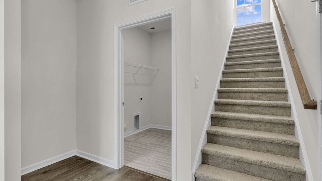 Spacious, unfurnished interior of a new home in The Villas at Kinsley, Jamestown (Image 10). Spacious, unfurnished interior of a new home in The Villas at Kinsley, Jamestown (Image 10).