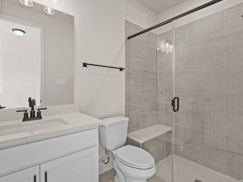 Furnished interior view inside a new home in Potranco Oaks, Castroville (Image 16).