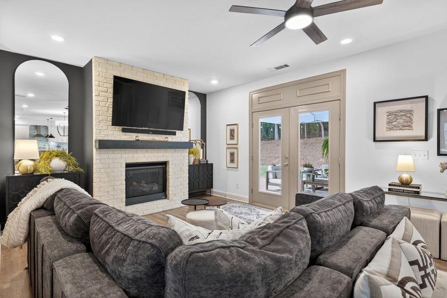Furnished interior view inside a new home in , Flowery Branch (Image 32). Furnished interior view inside a new home in , Flowery Branch (Image 32).