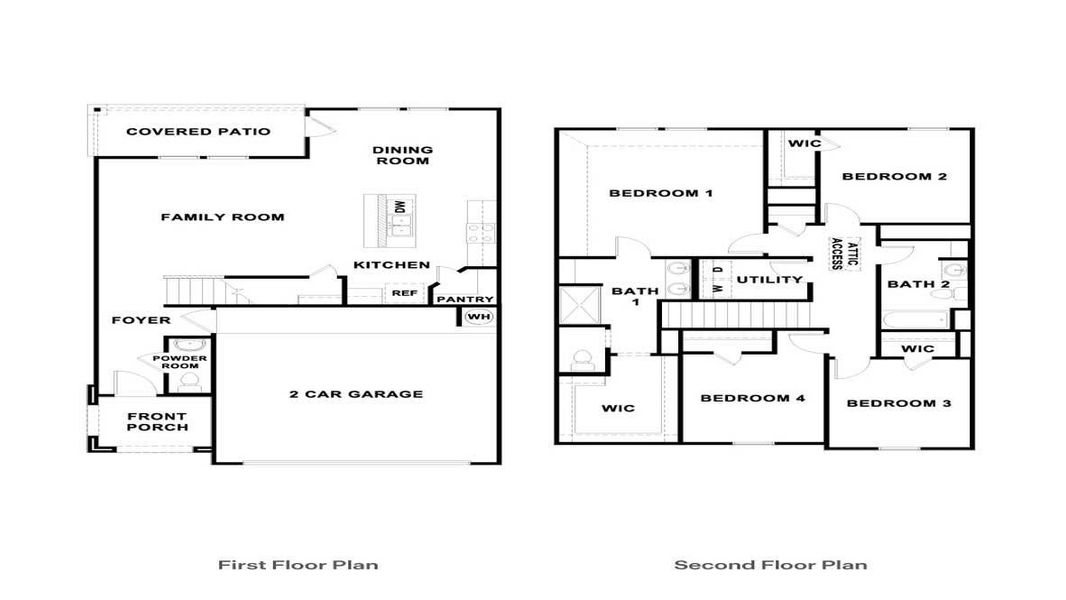 2D floor plan layout of this home in Durango, Mustang Ridge, TX (Image 4).