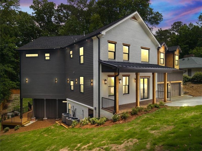Front exterior of a new home in , Marietta, GA, highlighting curb appeal (Image 32). Front exterior of a new home in , Marietta, GA, highlighting curb appeal (Image 32).