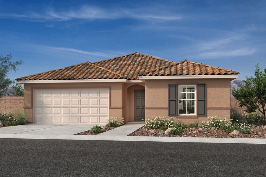 Representative exterior photo of a completed home built from the Plan 2201 by KB Home in Mandarina Horizon, Marana, AZ (Image 6).
