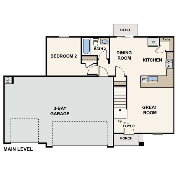 2D floor plan layout for the Eagle by Century Complete in Mesa Vista, Fort Mohave, AZ (Image 3). 2D floor plan layout for the Eagle by Century Complete in Mesa Vista, Fort Mohave, AZ (Image 3).