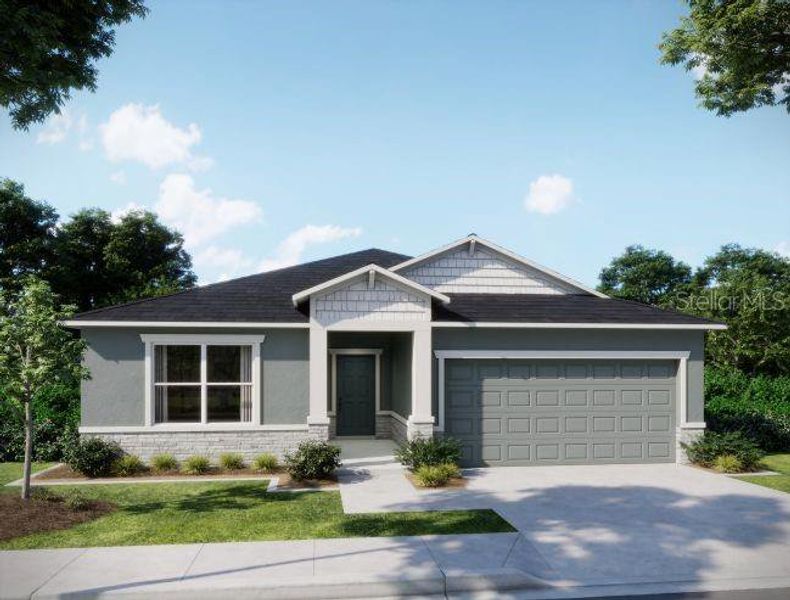 Front exterior of a new home in , Ocala, FL, highlighting curb appeal (Image 1). Front exterior of a new home in , Ocala, FL, highlighting curb appeal (Image 1).