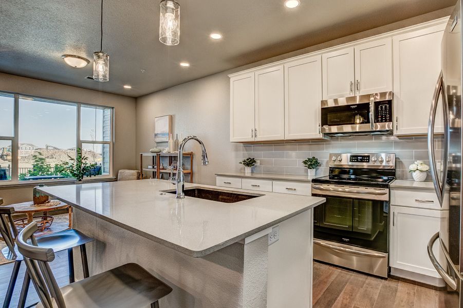 Representative furnished interior of a home built from the The Cascade by Landmark Homes in The Lakes at Centerra, Loveland (Image 11). Representative furnished interior of a home built from the The Cascade by Landmark Homes in The Lakes at Centerra, Loveland (Image 11).