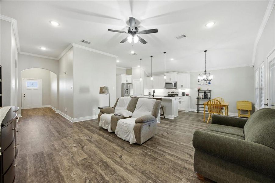 Furnished interior view inside a new home in , Greenville (Image 18). Furnished interior view inside a new home in , Greenville (Image 18).