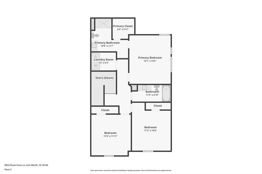 2D floor plan layout of this home in Orchard Village, Fort Worth, TX (Image 6). 2D floor plan layout of this home in Orchard Village, Fort Worth, TX (Image 6).