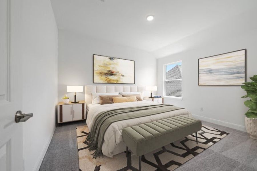 Virtually Staged Secondary Bedroom Virtually Staged Secondary Bedroom