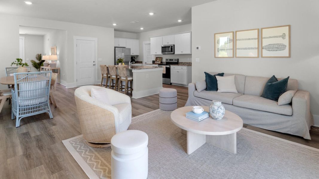Furnished interior view inside a new home in Surfside Landing, Hubert (Image 15).