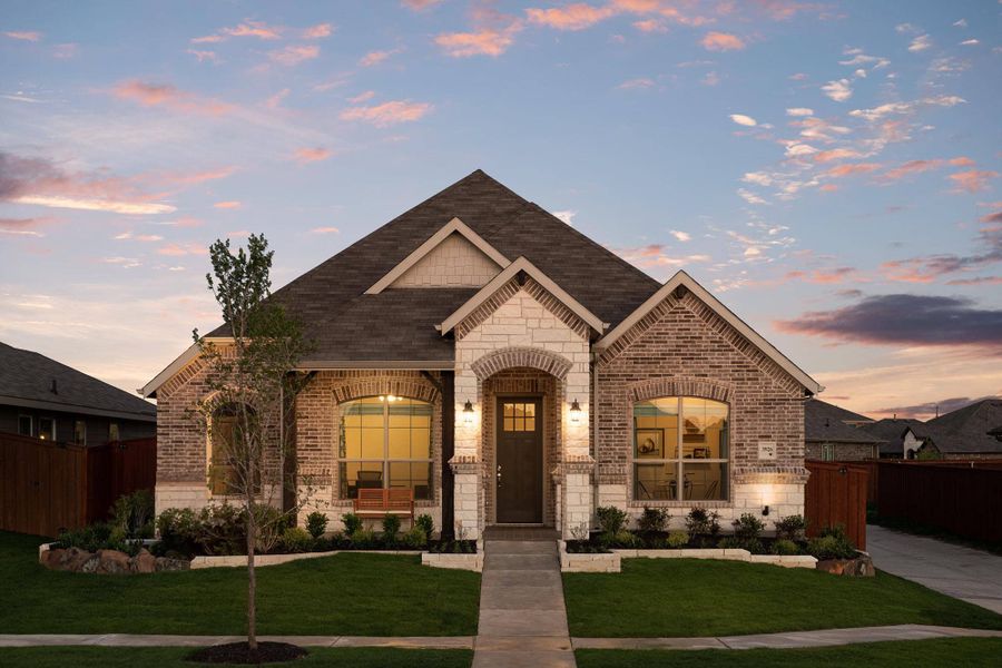 Elevation D with Stone | Concept 1802 at Redden Farms - Classic Series in Midlothian, TX by Landsea Homes