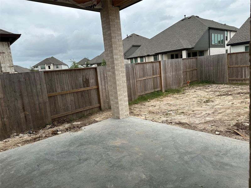 Exterior details and patio area of a home in Meridiana, Manvel (Image 2). Exterior details and patio area of a home in Meridiana, Manvel (Image 2).