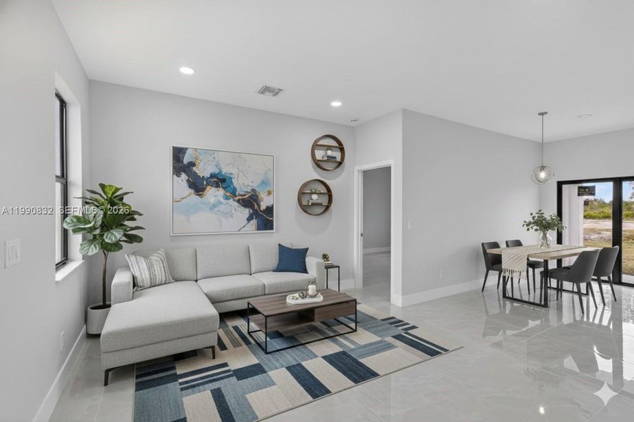 Furnished interior view inside a new home in , Lehigh Acres (Image 13).