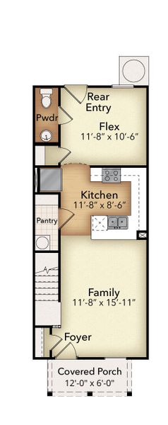 1st Floor with Covered Porch