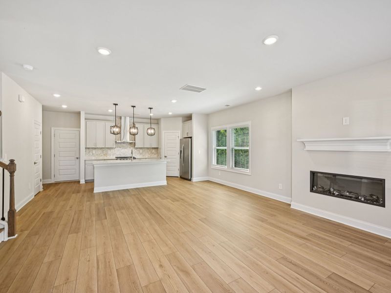 The Bayview floorplan with the Modern Rustic Harbor interior package.