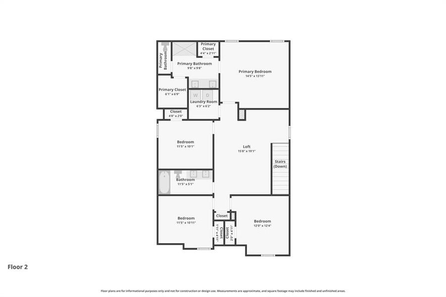 2D floor plan layout of this home in Hawthorne Station, College Park, GA (Image 6). 2D floor plan layout of this home in Hawthorne Station, College Park, GA (Image 6).