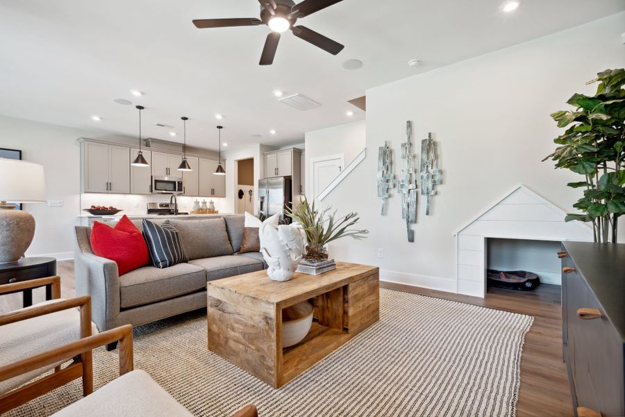 Furnished interior view inside a new home in Seven Oaks, Belmont (Image 7). Furnished interior view inside a new home in Seven Oaks, Belmont (Image 7).