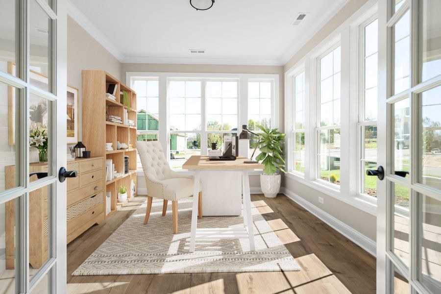 Representative furnished interior of a home built from the Promenade by Perfection Builders in The Courtyards at Oakland Hills, Louisville (Image 8).
