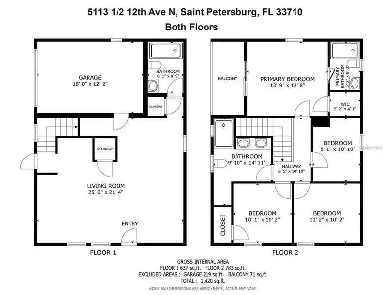 2D floor plan layout of this home in , St. Petersburg, FL (Image 3).