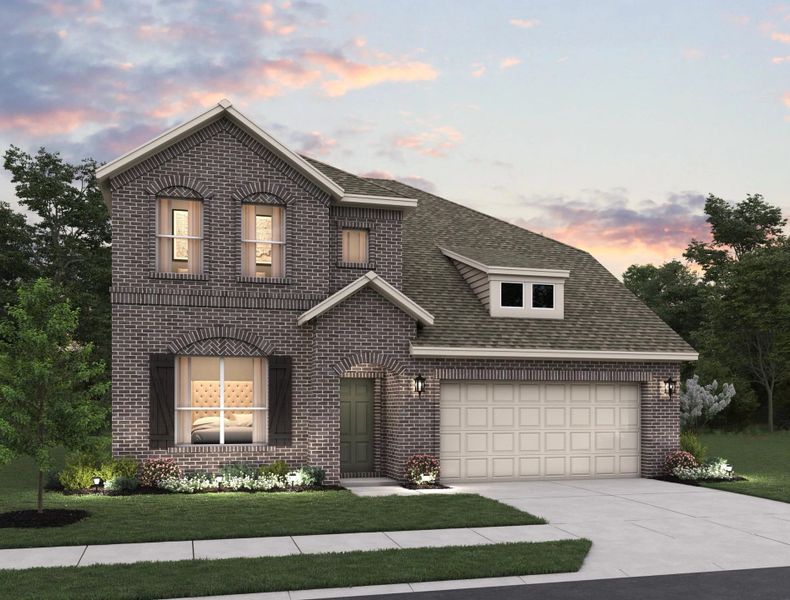 Representative exterior photo of a completed home built from the Katy by Ashton Woods in Megan's Landing 50's, Castroville, TX (Image 2). Representative exterior photo of a completed home built from the Katy by Ashton Woods in Megan's Landing 50's, Castroville, TX (Image 2).