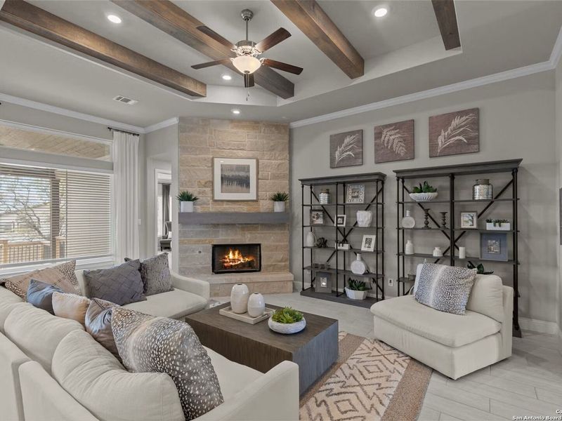 Furnished interior view inside a new home in The Reserve at Potranco Oaks, Castroville (Image 10).