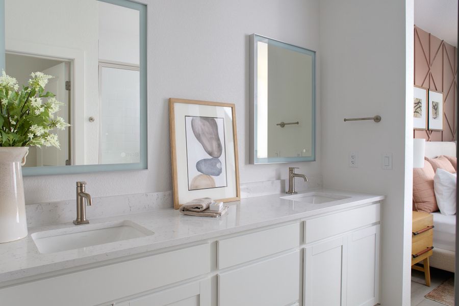 Furnished interior view inside a new home in Lyric at RidgeGate Condos, Lone Tree (Image 11).