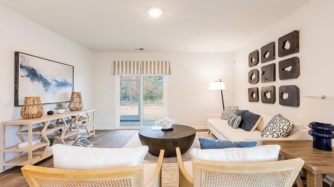 Furnished interior view inside a new home in Pine Hills at Cane Bay, Summerville (Image 10). Furnished interior view inside a new home in Pine Hills at Cane Bay, Summerville (Image 10).