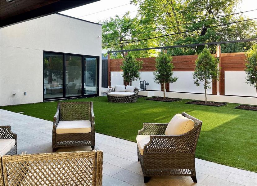 Exterior details and patio area of a home in , Dallas (Image 17). Exterior details and patio area of a home in , Dallas (Image 17).