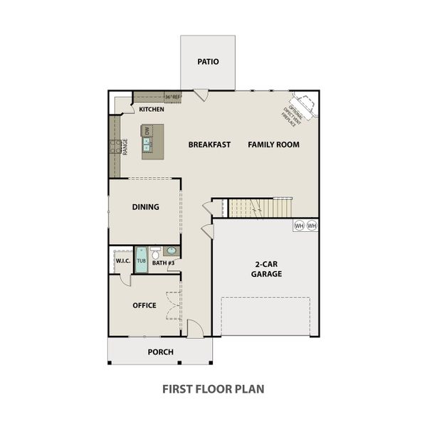 2D floor plan layout of this home in Tibet Road at Sassafras, Allenhurst, GA (Image 1).