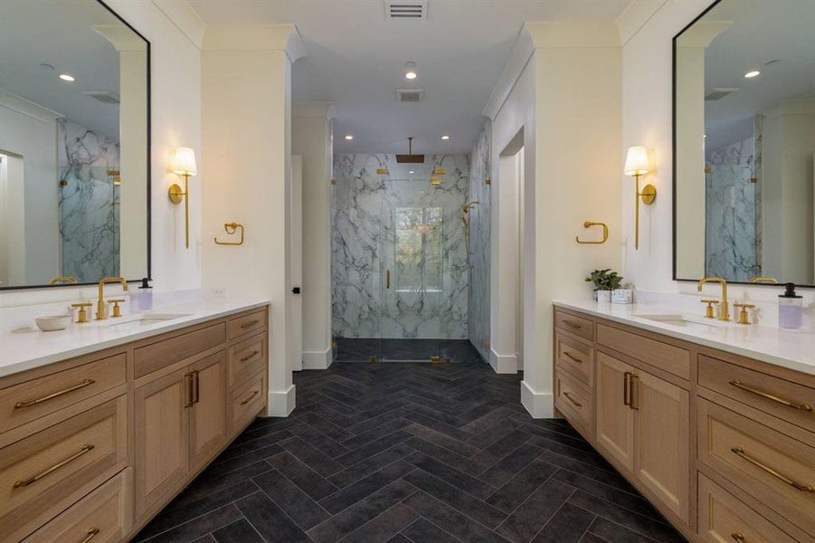 Beautiful shower and designer finishes.