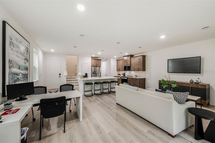 Furnished interior view inside a new home in Towns at Greenleaf, Oviedo (Image 12).