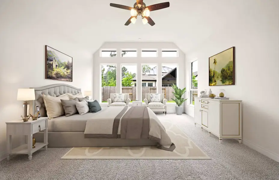 Representative furnished interior of a home built from the 4094 by Ravenna Homes in Artavia 70′, Conroe (Image 8).