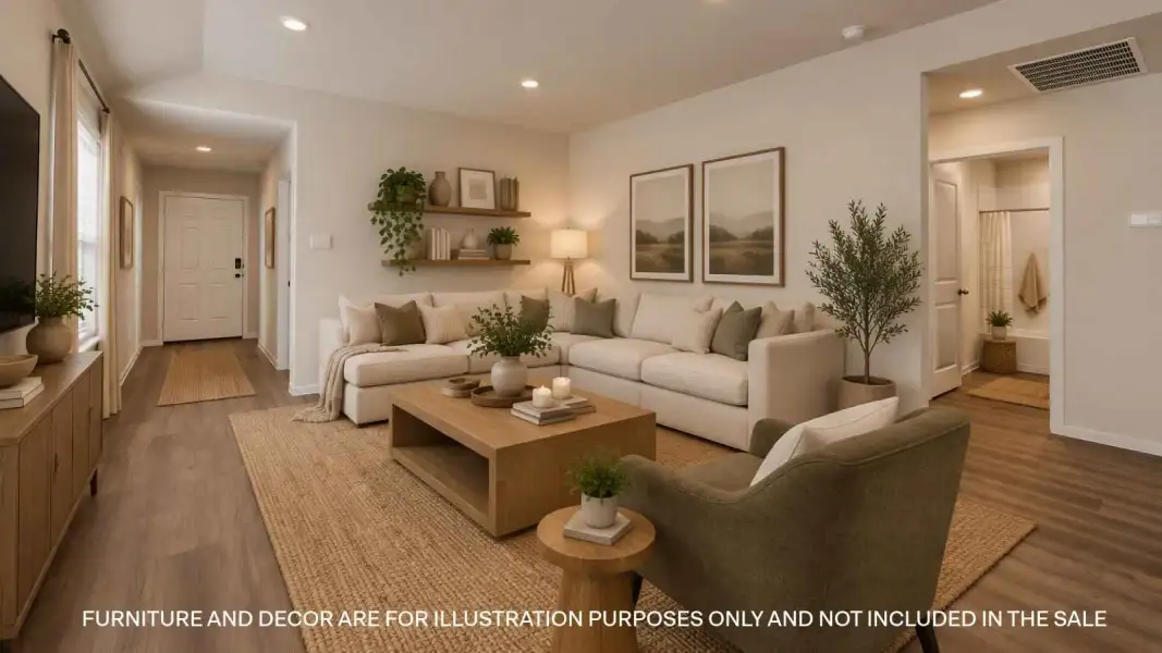Furnished interior view inside a new home in Midtown Reserve, College Station (Image 15).