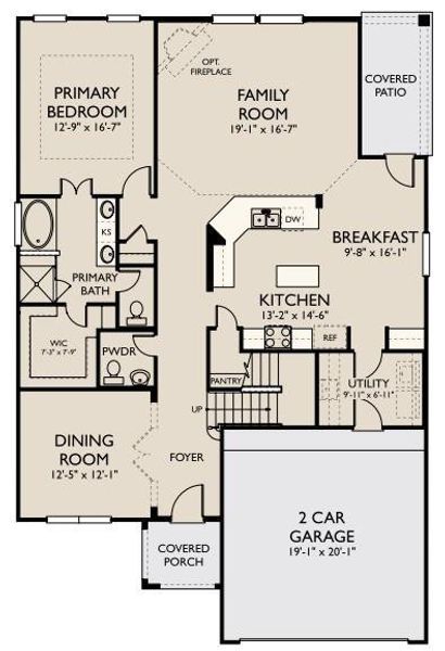 2D floor plan layout of this home in Ashland, Angleton, TX (Image 4).