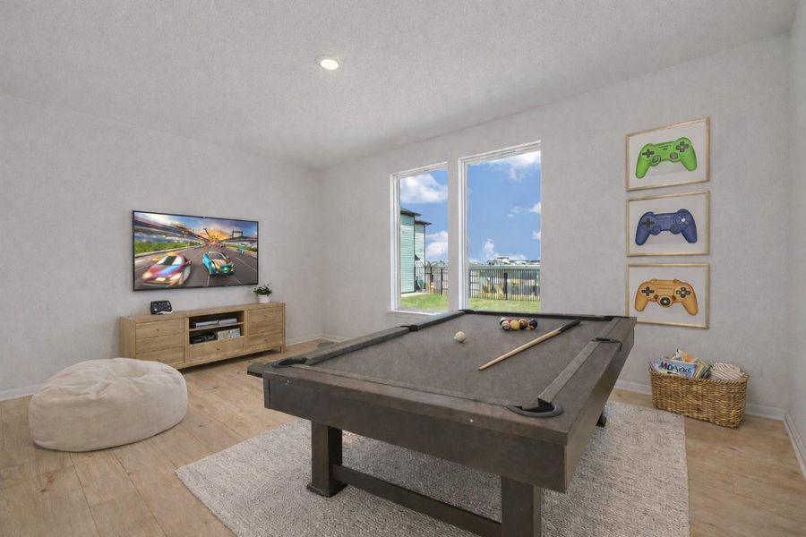 *Virtually Staged Game Room*