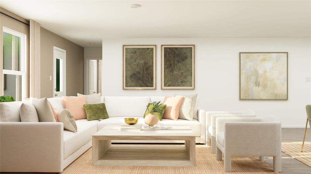 Furnished interior view inside a new home in Bertram Oaks: Majors Collection, Bertram (Image 12). Furnished interior view inside a new home in Bertram Oaks: Majors Collection, Bertram (Image 12).