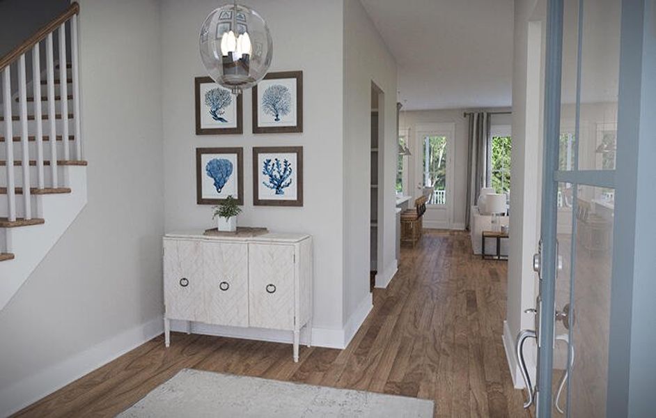 Furnished interior view inside a new home in Heron's Walk at Summers Corner: Row Collection, Summerville (Image 2).