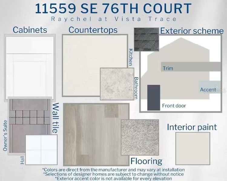 Sample of building materials used in homes in Vista Trace, Belleview (Image 6).
