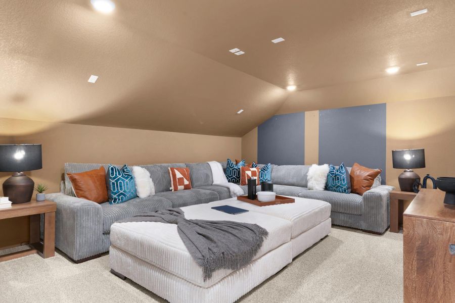 Furnished interior view inside a new home in The Grove at Blackhawk, Pflugerville (Image 14). Furnished interior view inside a new home in The Grove at Blackhawk, Pflugerville (Image 14).