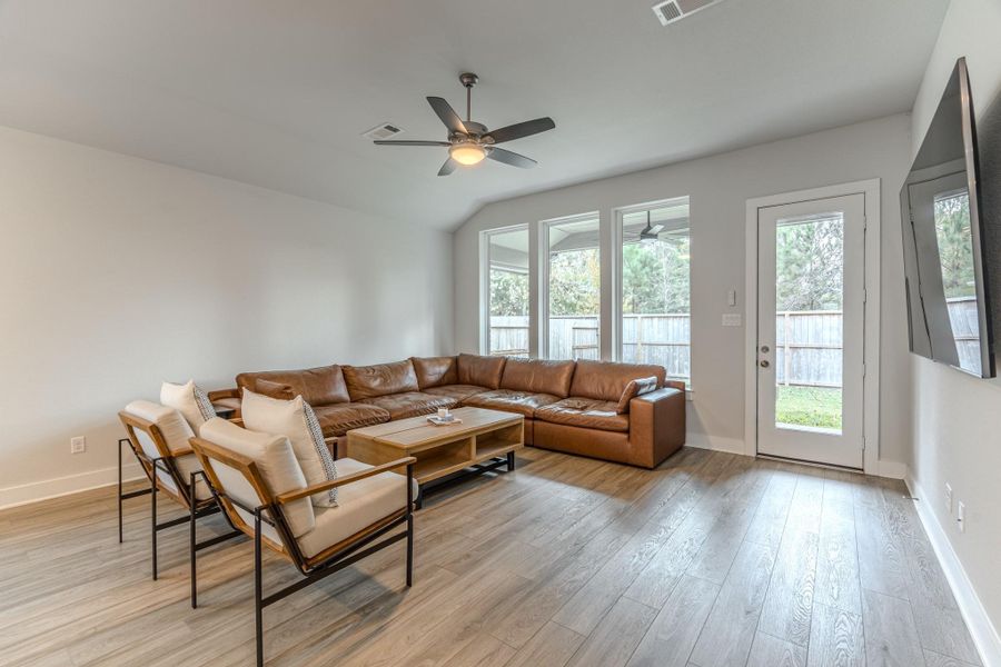 Furnished interior view inside a new home in Grand Central Park, Conroe (Image 14).