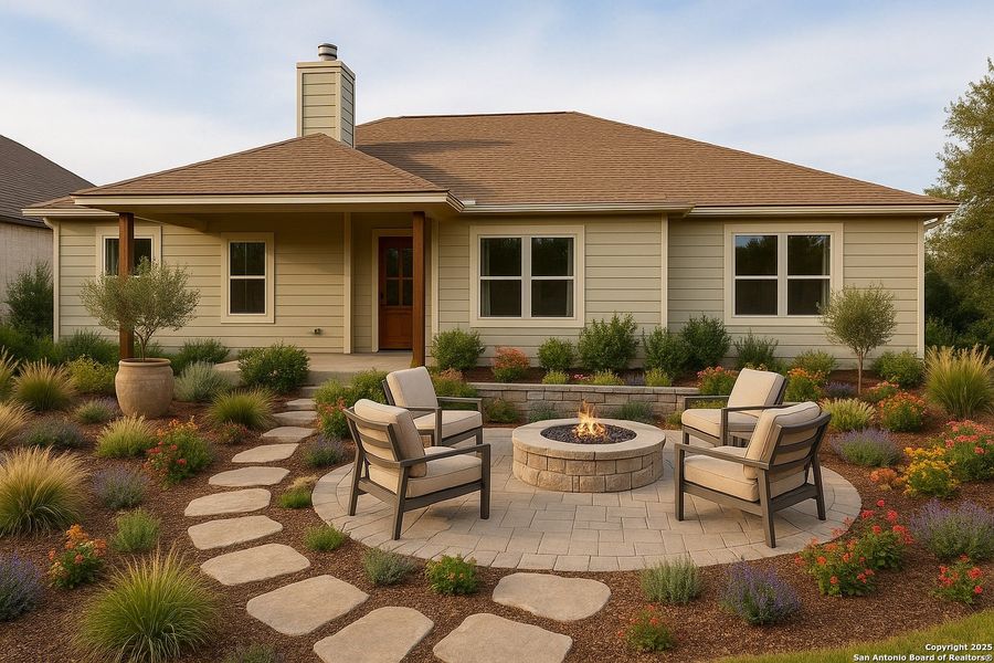 Exterior details and patio area of a home in , Blanco (Image 4). Exterior details and patio area of a home in , Blanco (Image 4).