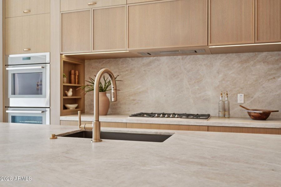 Leathered TajMahal Quartize Counters