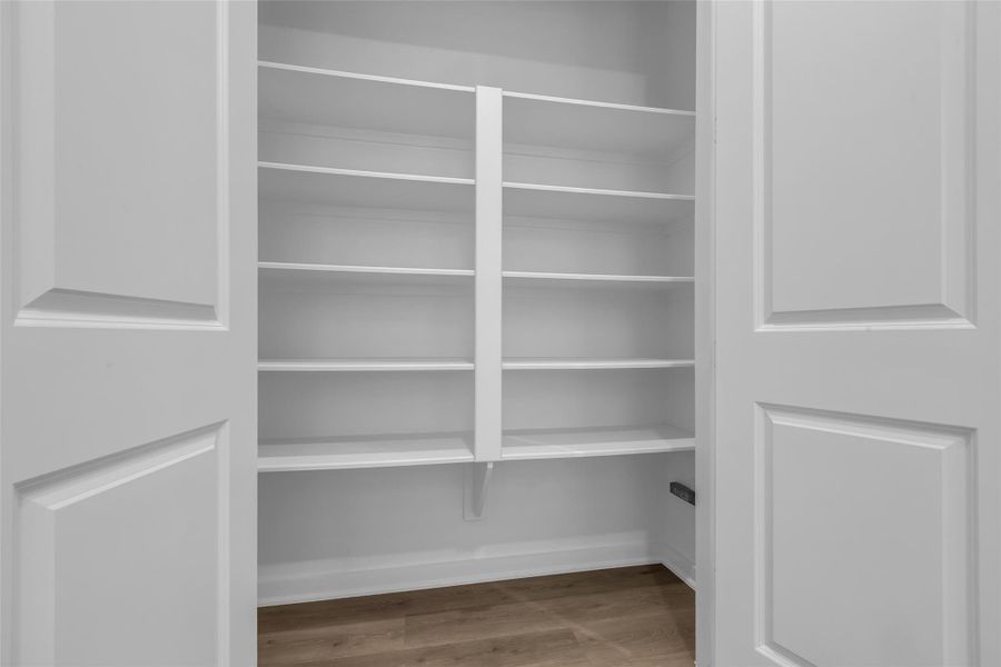 Large pantry with ample space.