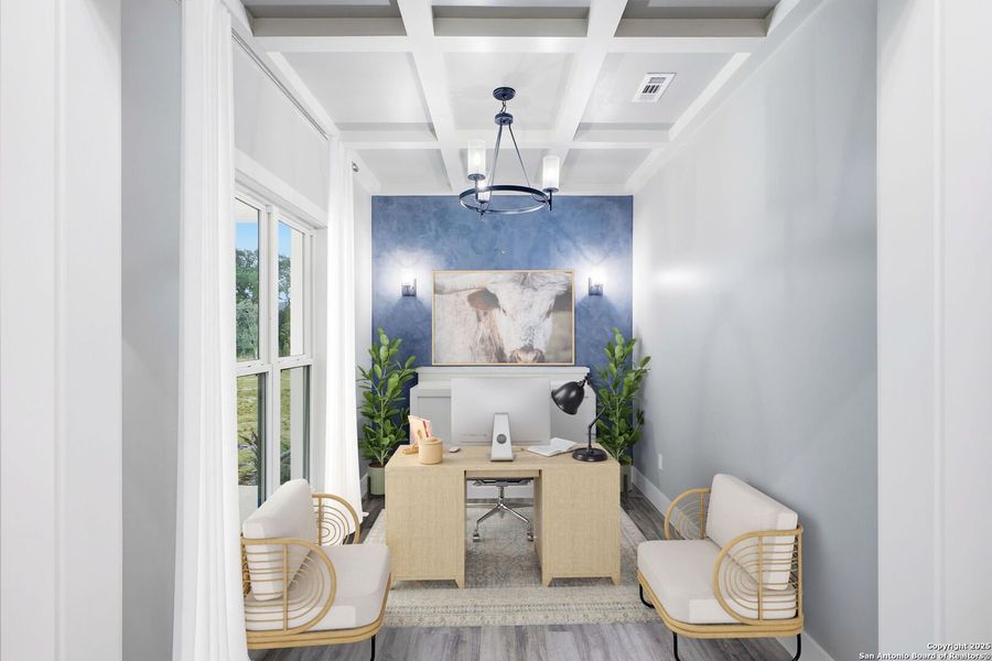 Furnished interior view inside a new home in , Bandera (Image 17).