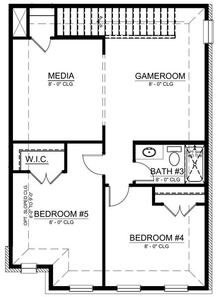 2D floor plan layout for the Hartford by Cambridge Homes in Ribbonwood, Aubrey, TX (Image 4).