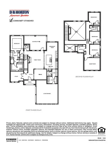 2D floor plan layout of this home in Peachtree Meadows, Rockwall, TX (Image 2). 2D floor plan layout of this home in Peachtree Meadows, Rockwall, TX (Image 2).