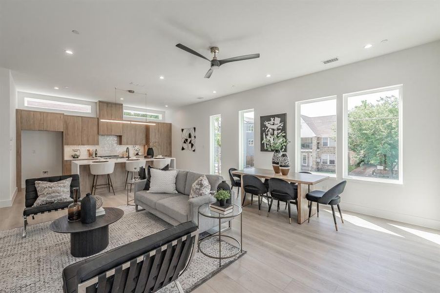 Furnished interior view inside a new home in , Dallas (Image 15).