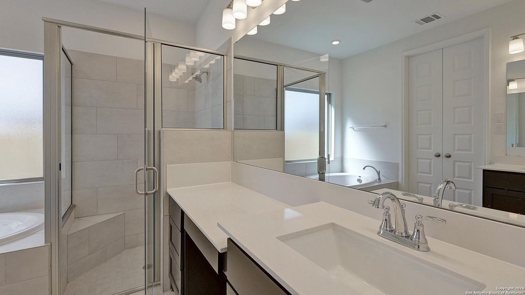 Furnished interior view inside a new home in Kallison Ranch, San Antonio (Image 9). Furnished interior view inside a new home in Kallison Ranch, San Antonio (Image 9).