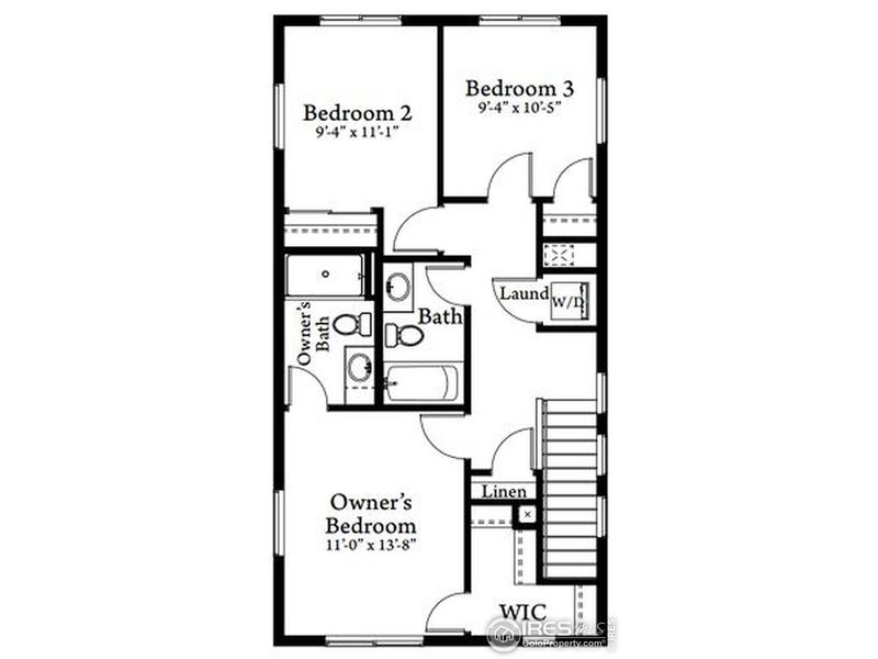 2D floor plan layout of this home in Liberty Draw, Evans, CO (Image 4).
